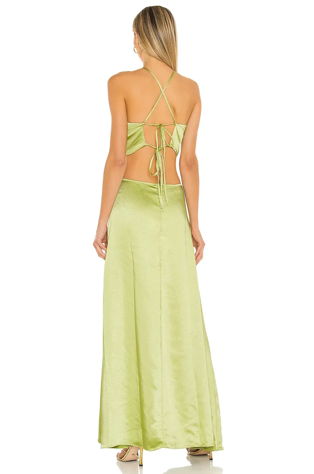 LPA Aniston Dress Green Chartreuse for rent on The Volte - main image