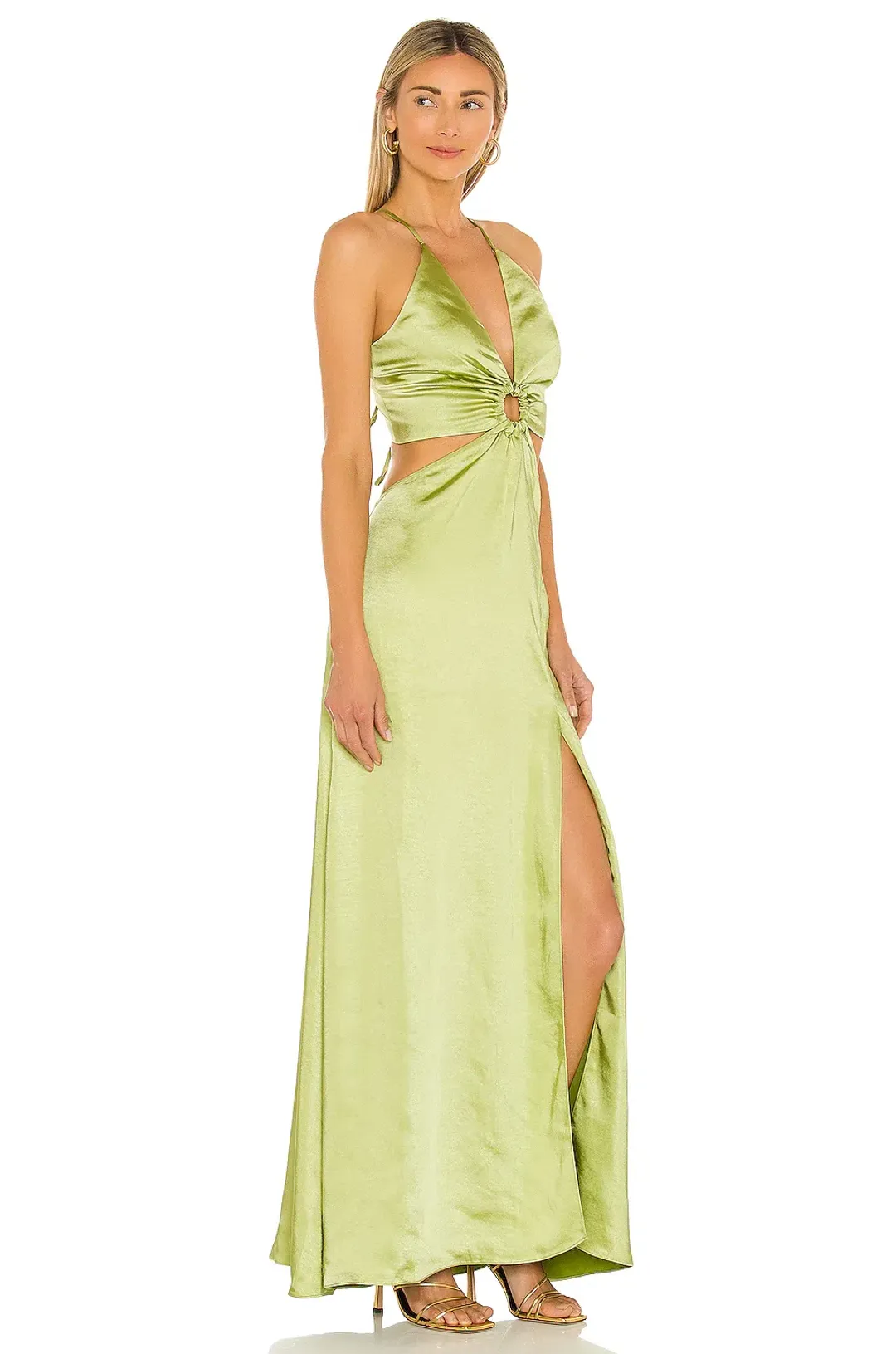 LPA Aniston Dress Green Chartreuse for rent on The Volte - main image