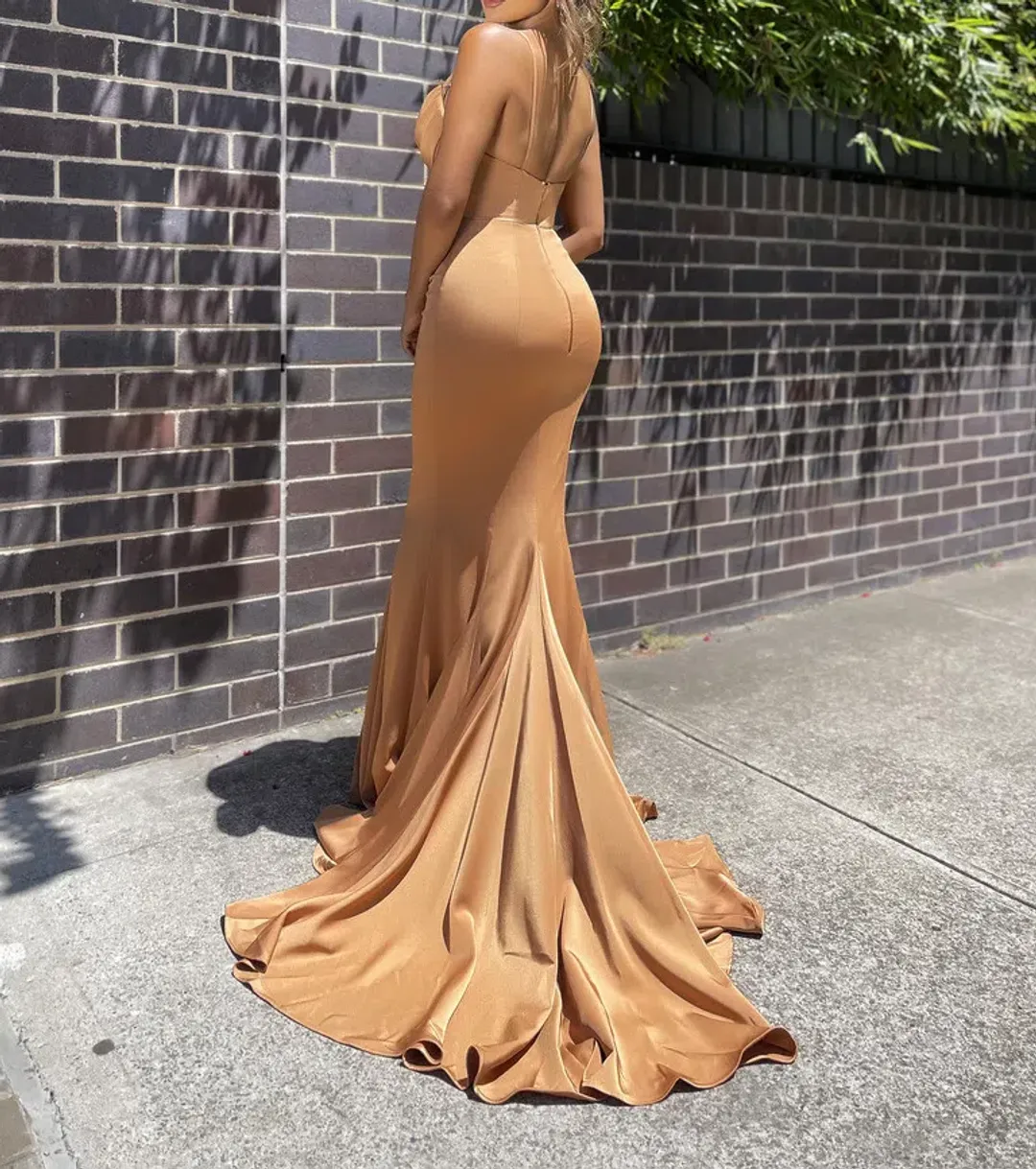 Jadore JX5016 Gown Brown Size 8 for rent on The Volte - main image