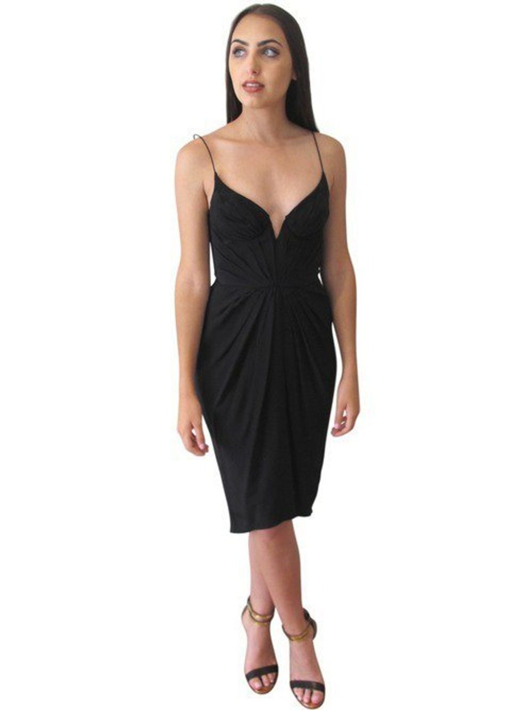 Zimmermann Silk Balconette Dress Black Size 6 for rent on The Volte - main image