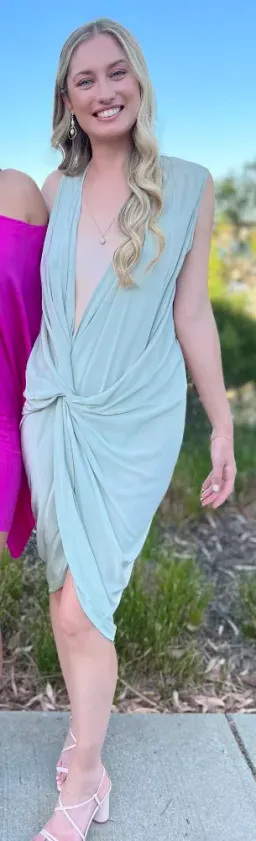 One Fell Swoop Elana Dress Green Size 8 for rent on The Volte - image 1