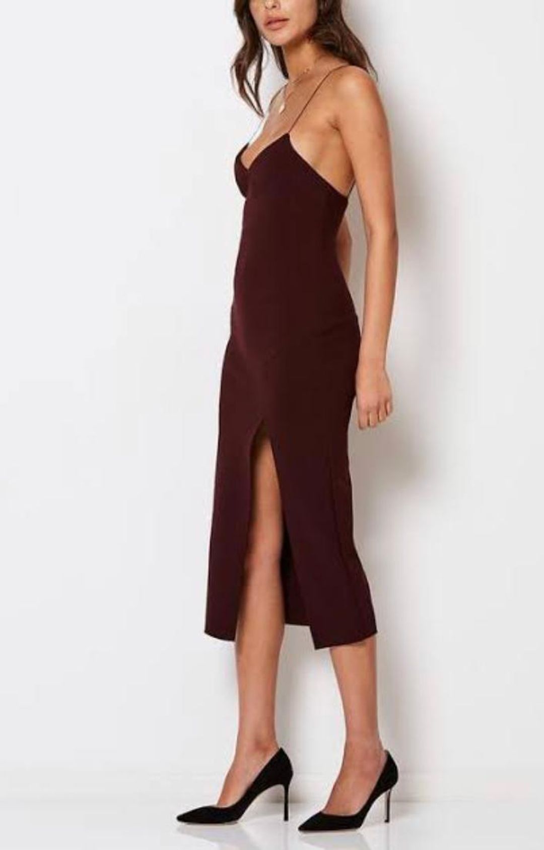 Bec and Bridge Cindy Midi Dress Wine Size 8 for rent on The Volte - main image