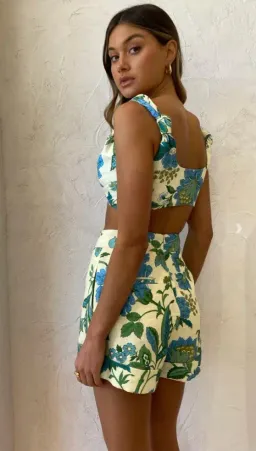 Sir The Label Alexandre Knot Bralette Size 8 and Short Size 10 Set Print  for rent on The Volte - image 2