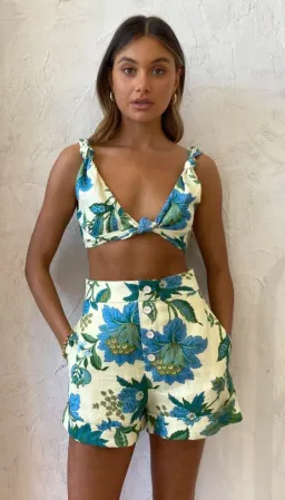 Sir The Label Alexandre Knot Bralette Size 8 and Short Size 10 Set Print  for rent on The Volte - image 1