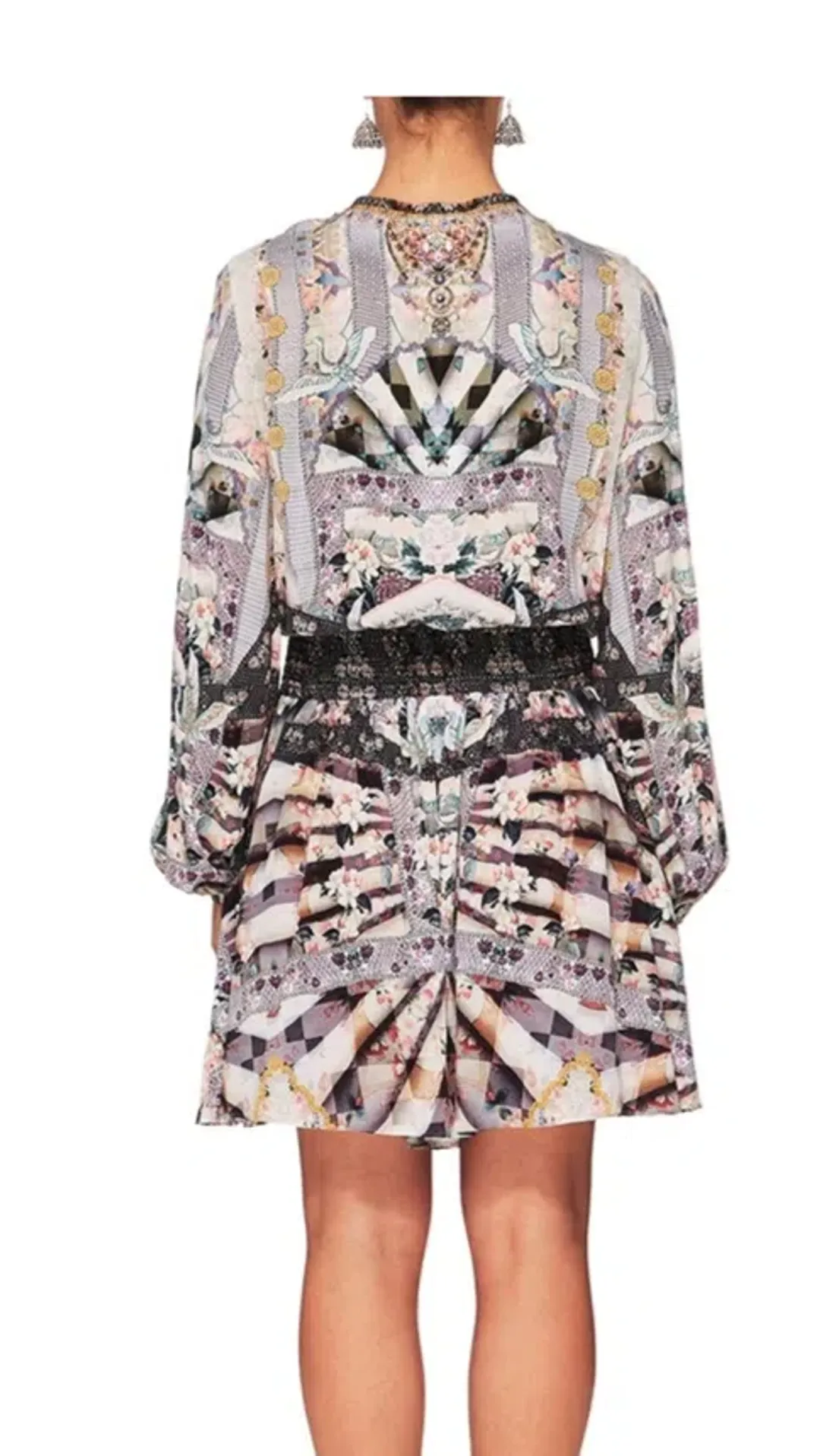 Camilla Shirred Relaxed Short Dress In Her Shoes Size 12 for rent on The Volte - main image