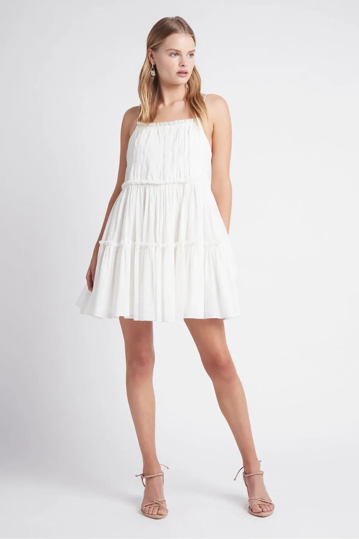 Aje Wilderness Mini Dress White Size 12 for rent on The Volte - main image