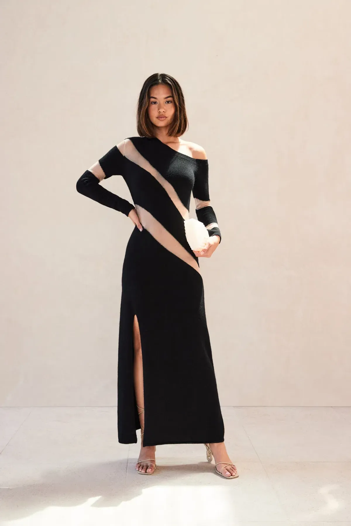 Cult Gaia Nessa Knit Dress Black Size 8 for rent on The Volte - main image