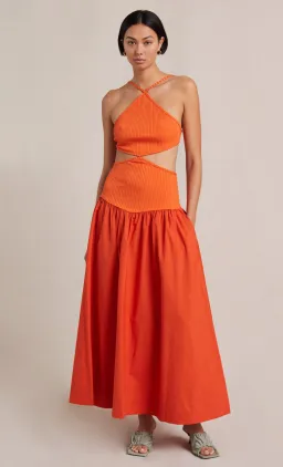 Bec and Bridge Ula Cut Out Maxi Dress Orange Size 8 for rent on The Volte - image 1