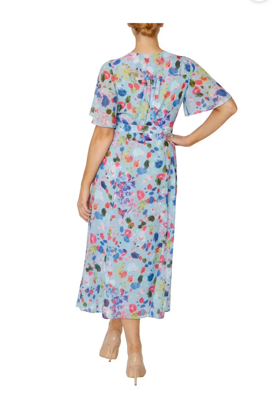 Anthea Crawford Floral Wrap Dress Print Size 8 for rent on The Volte - main image
