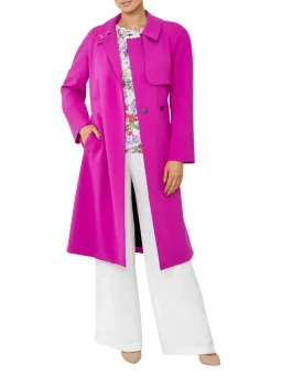Anthea Crawford Pink Crepe Trench Coat Size 10 for rent on The Volte - image 4