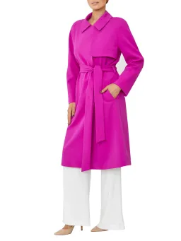 Anthea Crawford Pink Crepe Trench Coat Size 10 for rent on The Volte - image 1