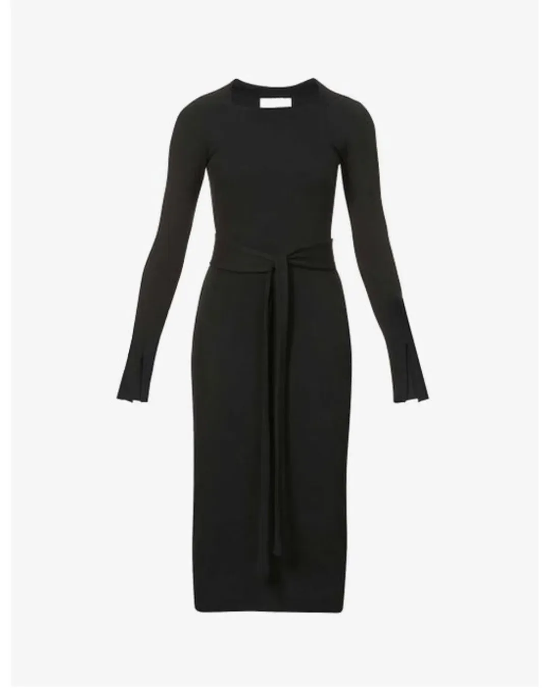 Viktoria & Woods Esplanade Split Sleeve Cotton Midi Dress Black Size 10 for rent on The Volte - main image
