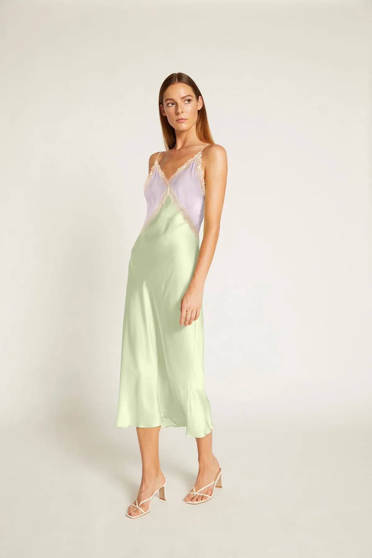 Ginia Sadie Dress Green Size 8 for rent on The Volte - main image