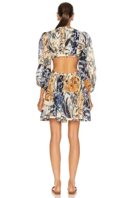 Zimmermann Aliane Cut Out Short Dress Patchwork Floral Size 0 / AU 8 for rent on The Volte - image 2