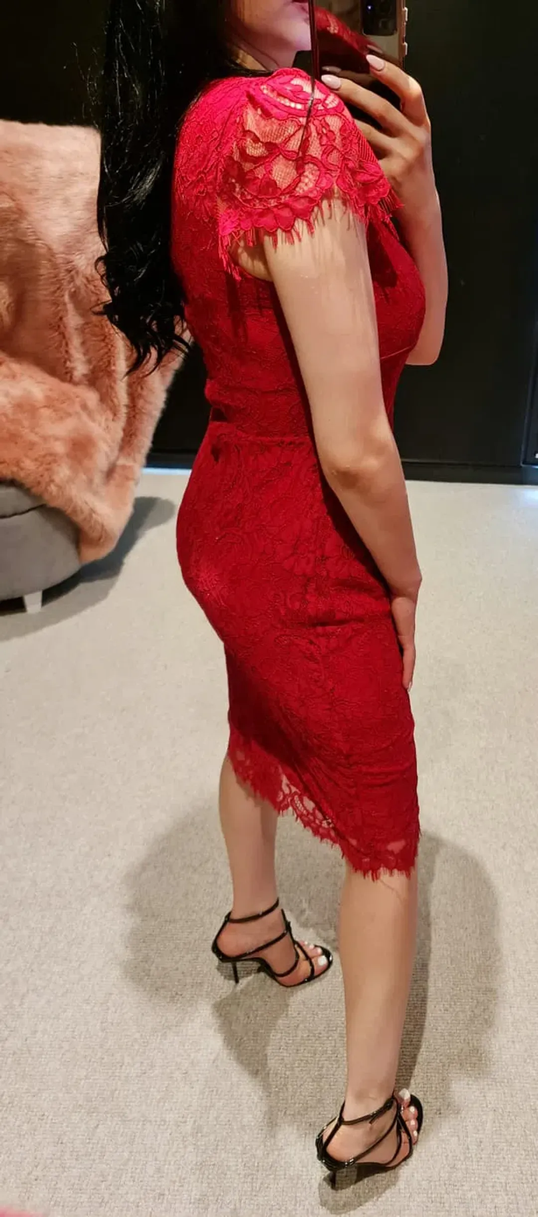 Alannah Hill Late Night Dress Red Size 6 for rent on The Volte - main image