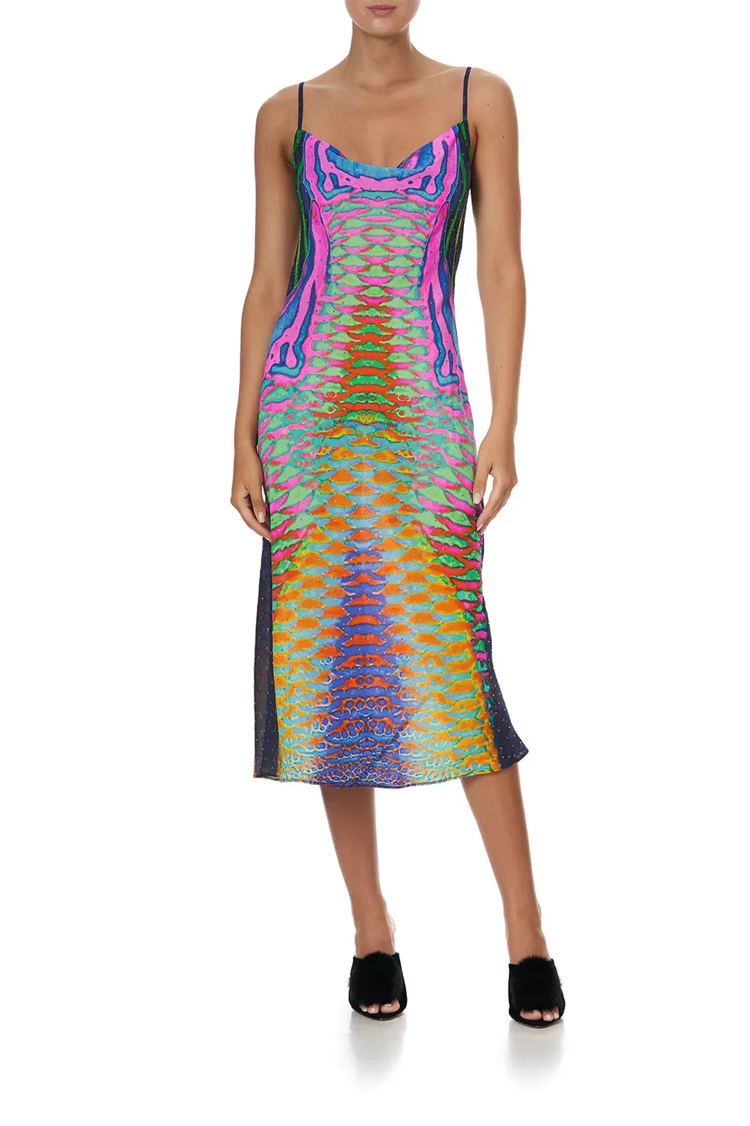 Camilla Poseidons Poison Long Bias Slip Dress Print Size 10 for rent on The Volte - main image