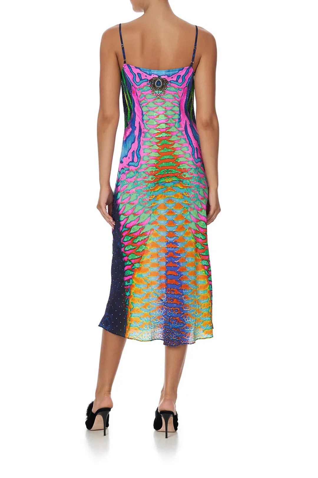 Camilla Poseidons Poison Long Bias Slip Dress Print Size 10 for rent on The Volte - main image