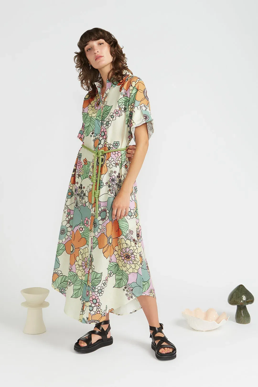 Alemais Farrah Shirtdress Print Size 6 for rent on The Volte - main image