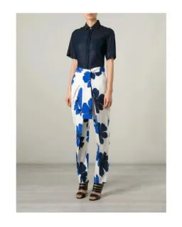 Chloé Silk Trouser Flower Print Size AU 8 for rent on The Volte - image 2