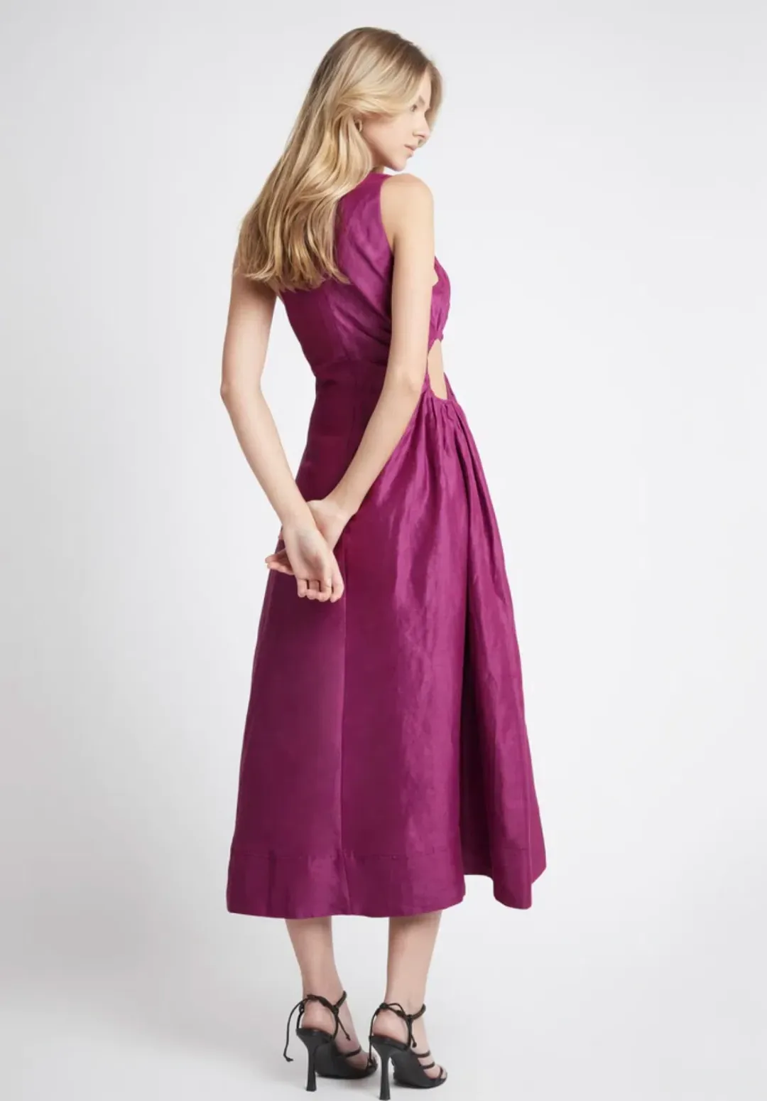 Aje Chateau Cut Out Dress Purple Size 10 for rent on The Volte - main image