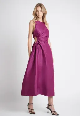Aje Chateau Cut Out Dress Purple Size 10 for rent on The Volte - image 1
