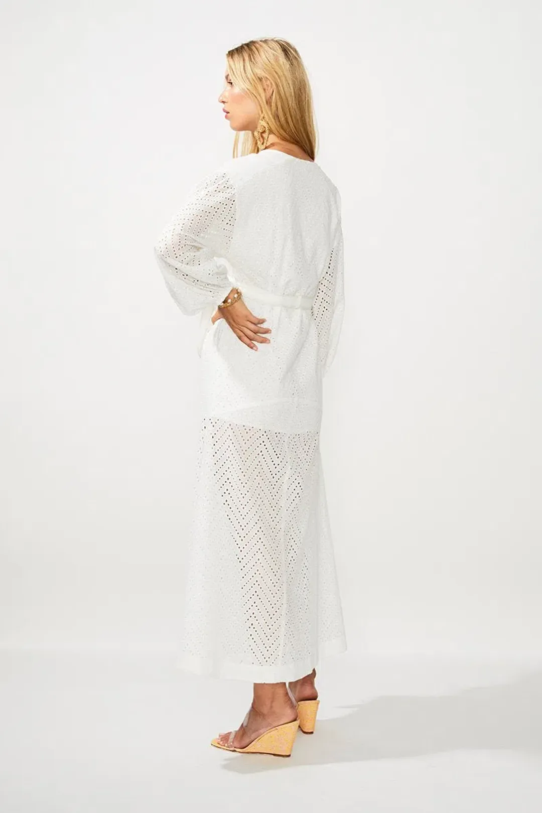 Suboo Goldie Wrap Tie Maxi Dress White Size 4 for rent on The Volte - main image