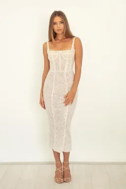 Pallas Couture Georgia Dress White Size 12 for rent on The Volte - image 1