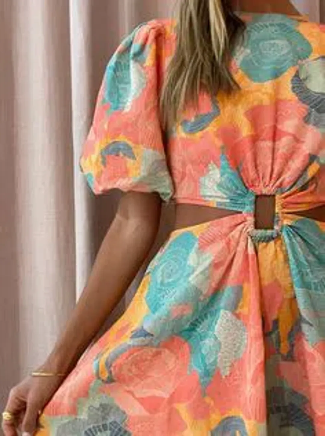New Romantics Dolce Vita Short Sleeve Mini Dress Summer Rose Size 8 for rent on The Volte - main image