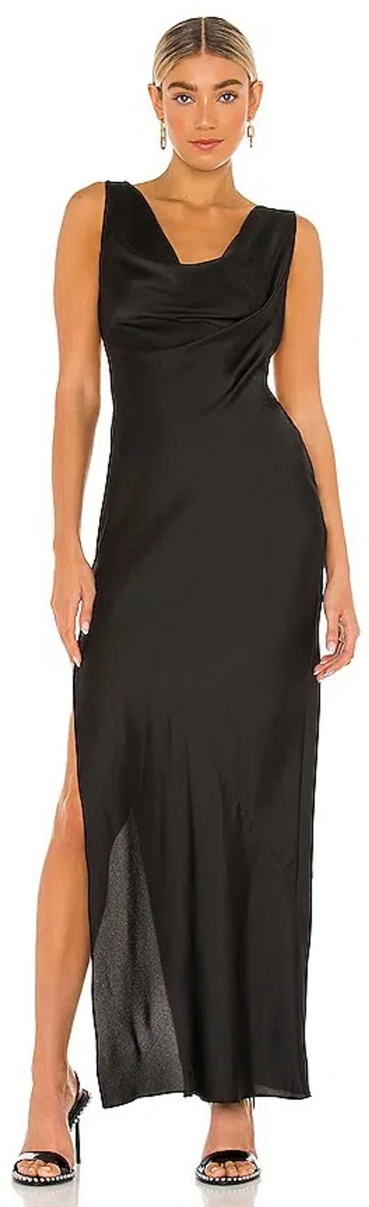 Michael Costello X Revolve Dani Gown Black Size 10 for rent on The Volte - main image