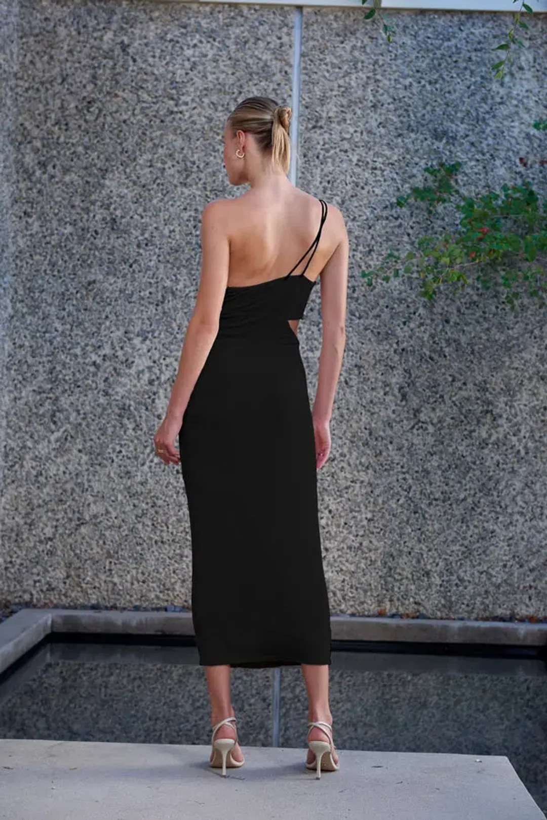 Misha Bernette Midi Dress Black Size 8 for rent on The Volte - main image