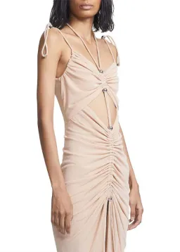 Dion Lee Gathered Butterfly Dress Beige Size 8 for rent on The Volte - image 3