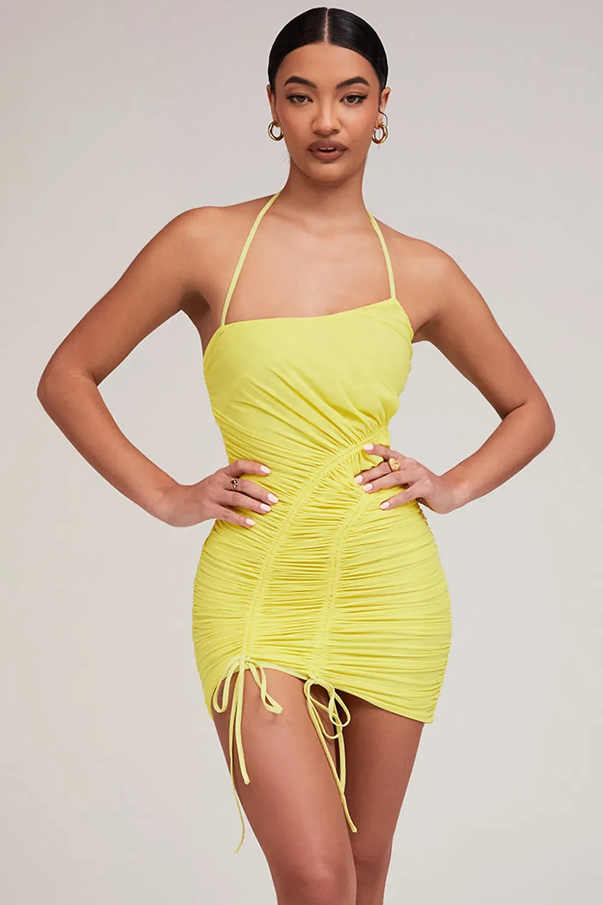 House of CB Swing It On Mini Dress Yellow Size 8 for rent on The Volte - main image