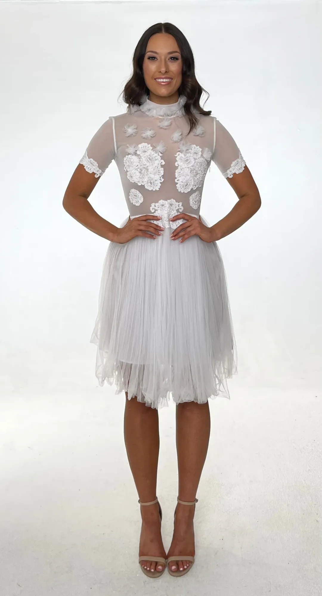 Jonte Dreamer Lace Dress White Size 10  for rent on The Volte - main image