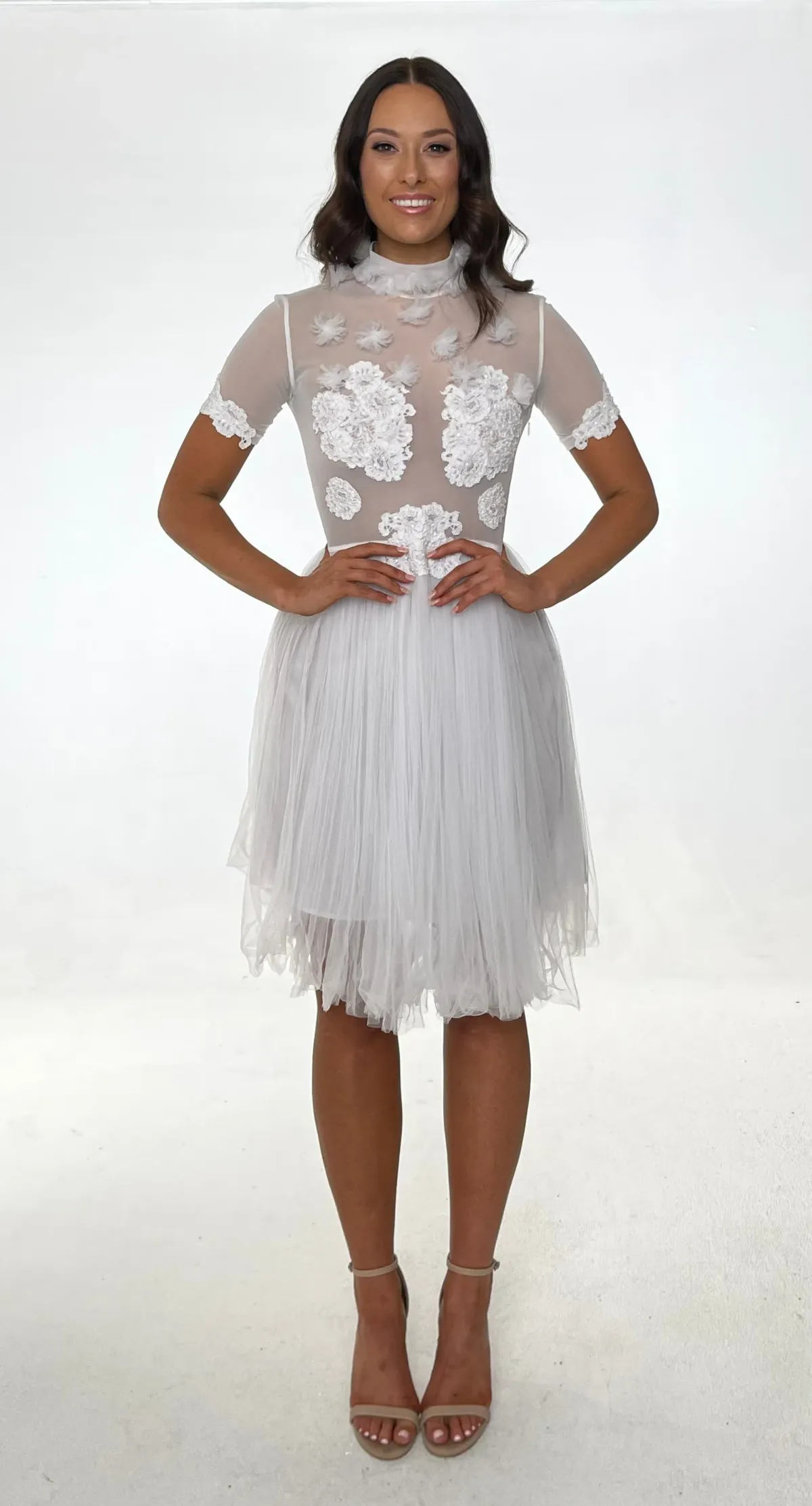 Jonte Dreamer Lace Dress White Size 10  for rent on The Volte - main image