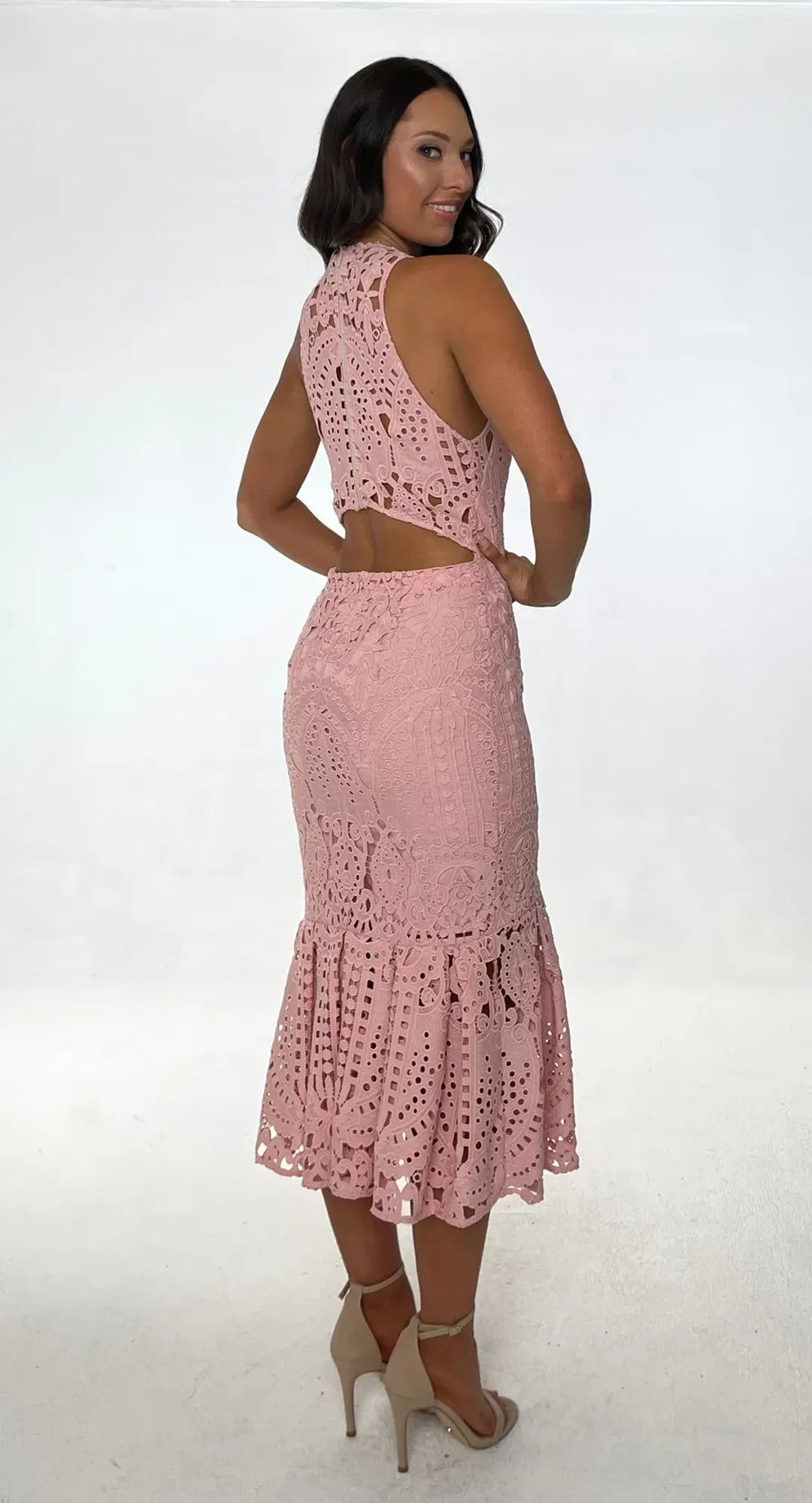 Lover Harmony Cut Out Dress Pink Size 10 for rent on The Volte - main image