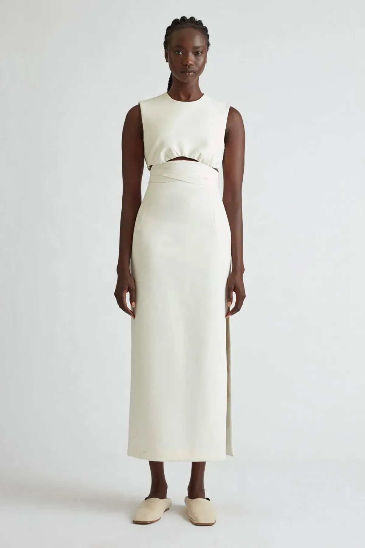 Camilla & Marc Morgan Cutout Dress White Size 6 for rent on The Volte - main image