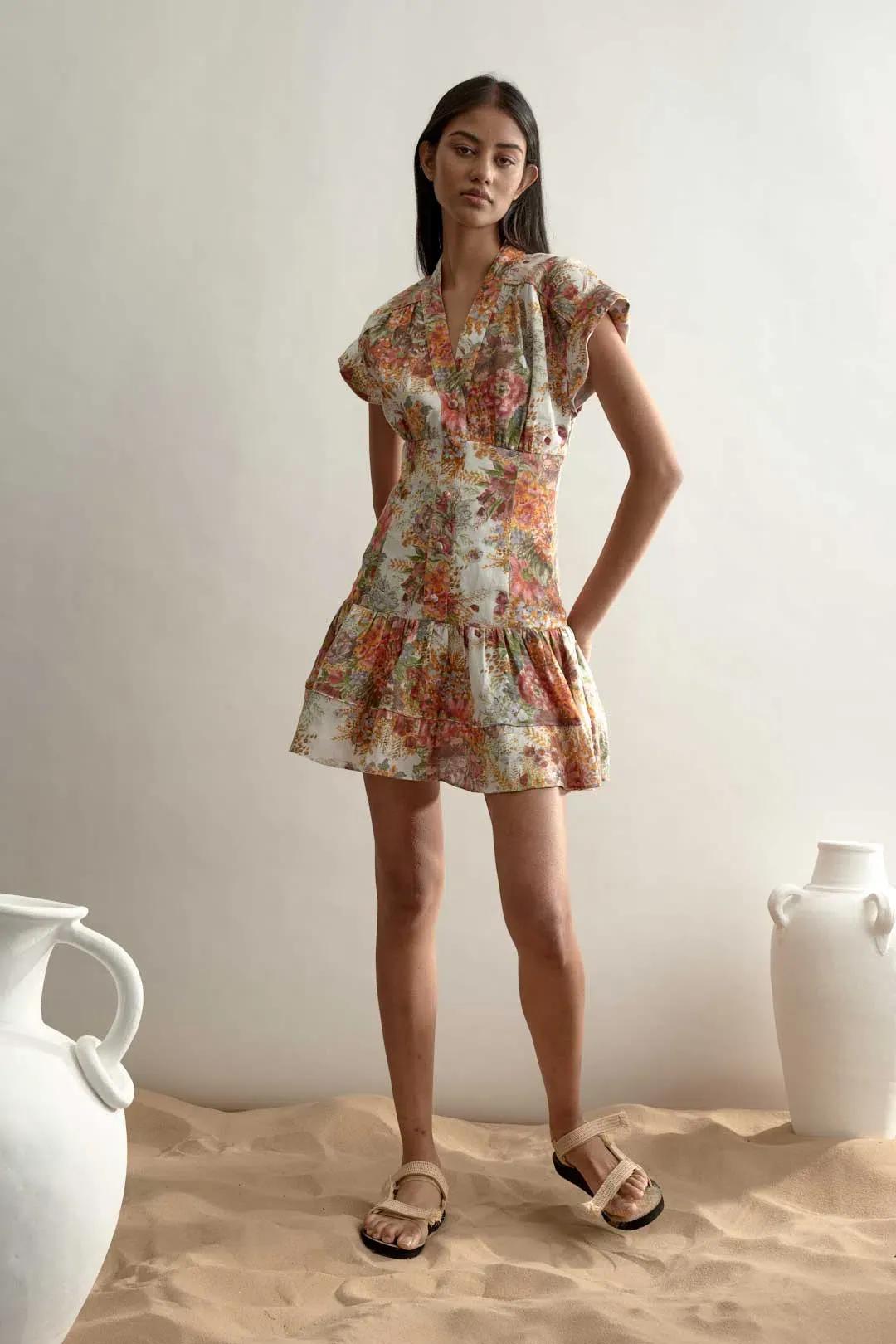 Alémais Sylvia Mini Dress Pastel Print Size 6 for rent on The Volte - main image