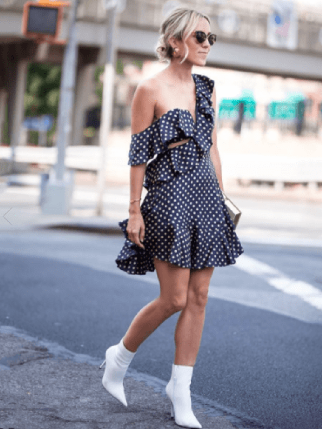 Zimmermann Rife Flounce Mini Dress Navy/Mustard Print Size 6 for rent on The Volte - main image