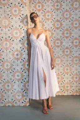 Scanlan Theodore Parachute Cotton Strappy Dress in Lilac Purple Size 6  for rent on The Volte - image 8