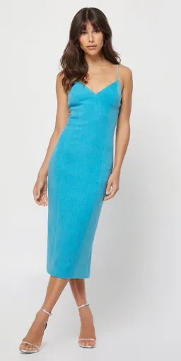 Mossman Complete Control Midi Dress Blue Size 8 for rent on The Volte - image 1