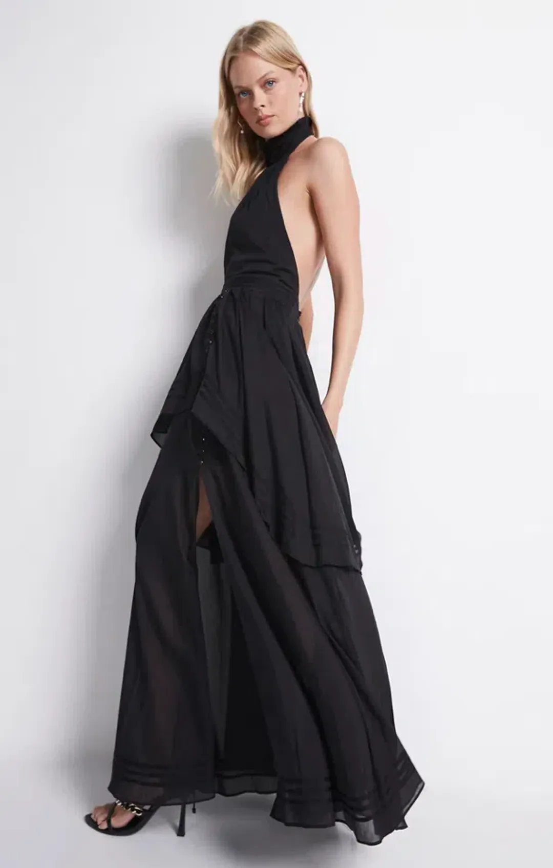 Aje Bungalow Sienna Dress Black Size 12 for rent on The Volte - main image