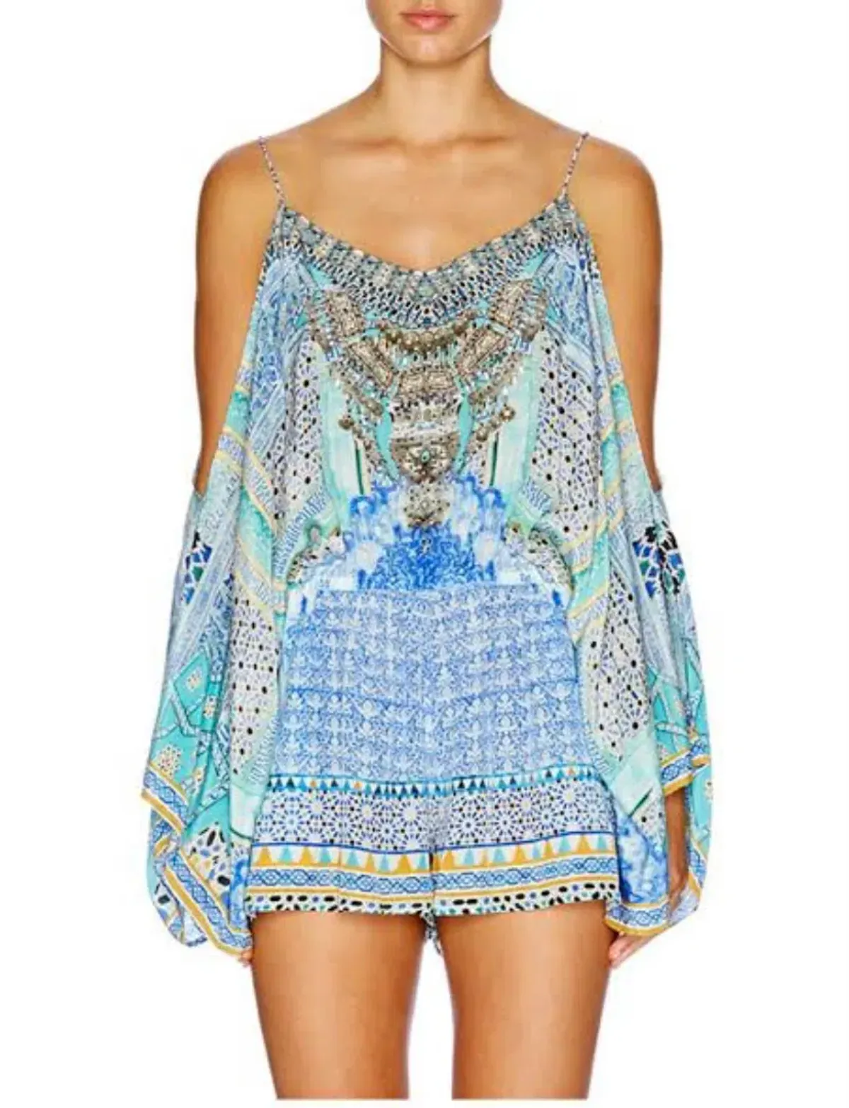 Camilla Sultans Gate Drop Shoulder Playsuit Print Size 8 for rent on The Volte - main image