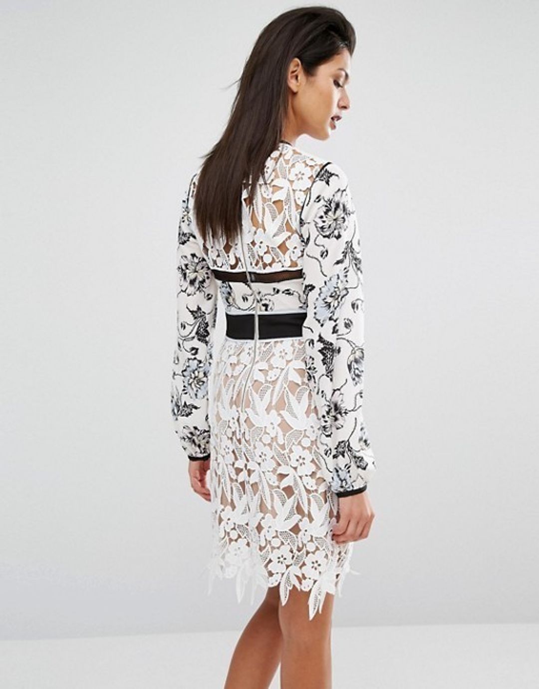 Self Portrait White Swallow Guipure Dress Size 12 for rent on The Volte - main image