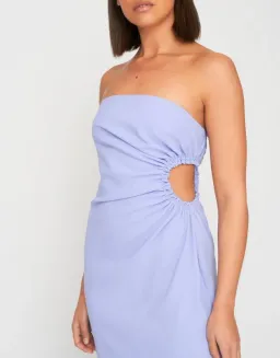 Selena Strapless Dress Purple Size 10  for rent on The Volte - image 3