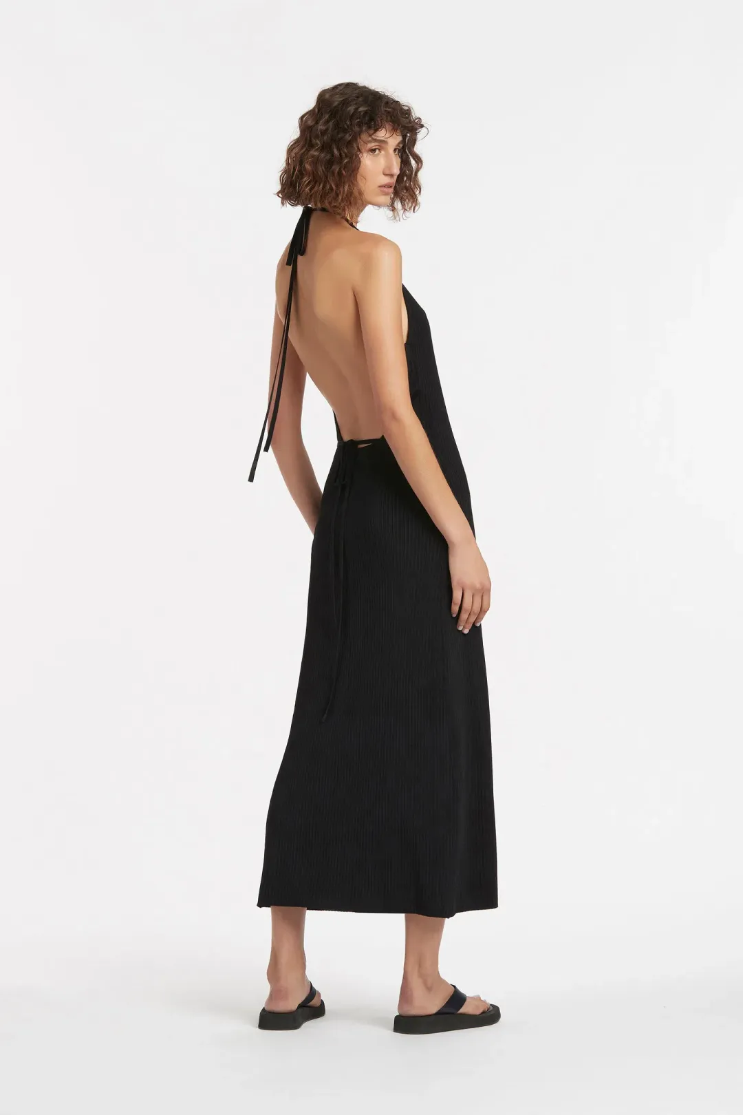 Sir The Label Kelvin Wrap Midi Dress Black Size 1 for rent on The Volte - main image