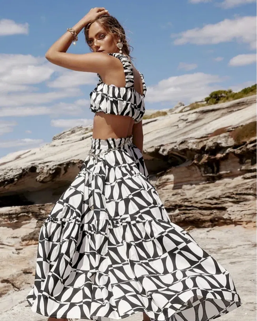 Sheike Heartbreaker Set Top & Skirt Print Size 10 and 8 for rent on The Volte - main image