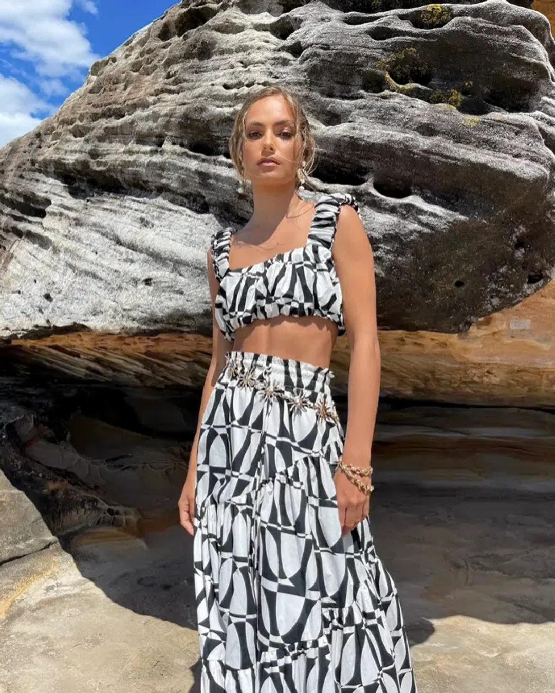Sheike Heartbreaker Set Top & Skirt Print Size 10 and 8 for rent on The Volte - main image