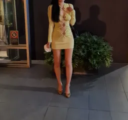 Christopher Esber Ruched Column Long Sleeve Mini Dress Green Size 6 for rent on The Volte - image 4