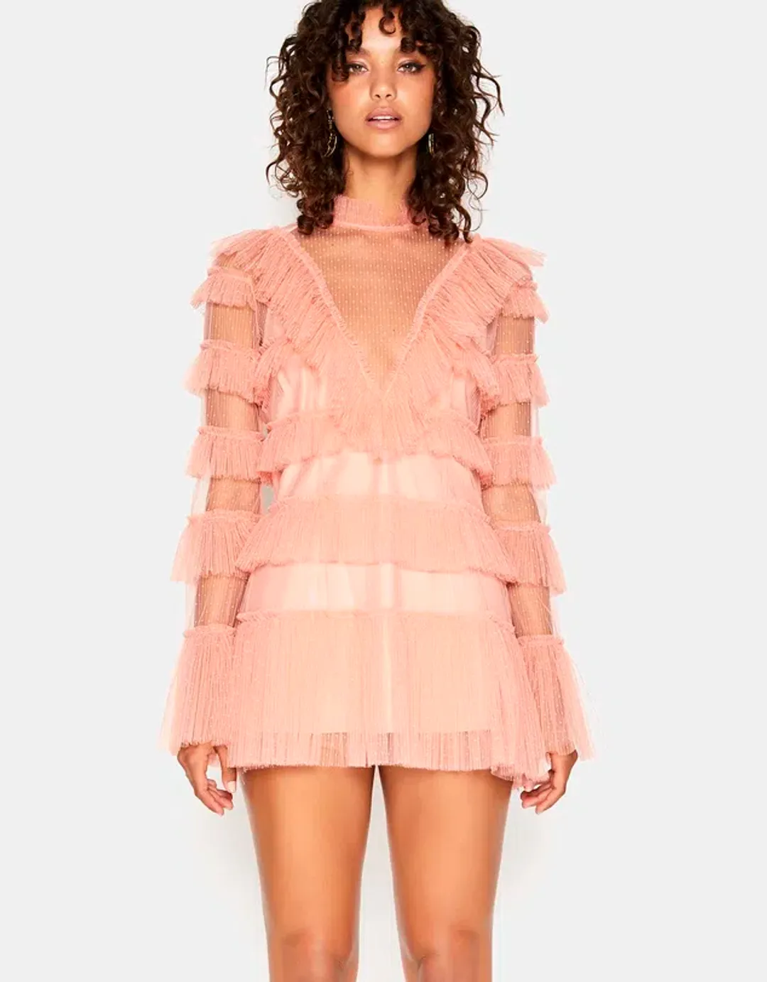 Alice McCall Zen Mini Dress Pink Size 8 for rent on The Volte - main image