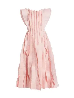 Aje Hybrid Midi Dress in Rose Pink Size 14  for rent on The Volte - image 5